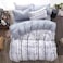 GOLDEN HOME  6-Piece Queen Size Duvet Cover Set, 1 Duvet Cover + 1 Fitted Sheet + 4 Pillow Cases, Microfibre, Muesli