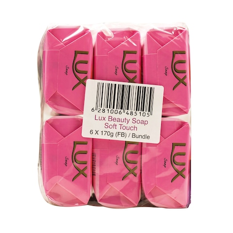 Lux Soft Rose Beauty Bar 170g Pack of 6