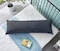 KLUB LINEN Long Body Pillow 1pc, Fabric: 100% Polyester 85 GSM Microfiber 1 cm Stripe Super Soft, Filling: 1300 gm Hollow Fiber Comfort, Breathable &amp; Ultra Soft , Size: 45 x 120 cm, Color: Dark Grey