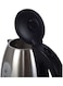 Techno Best Stainless Steel Kettle With Water Level 1.8L, 1850W, BSK-001, Silver/Black