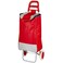 Foldable Shopping Trolley Cart, 4 Wheel Shopping Cart, Stainless Frame Shopping Cart- Red