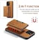 Excuse Premium Case For iPhone 14 Pro Max, Leather Phone Case Back Cover Magnetic Detachable Trifold Wallet Card Holder For iPhone 14 Pro - Brown