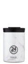 24Bottles Travel Tumbler (350ml) Double Walled Insulated Stainless Steel, Eco-Friendly Reusable BPA-Free Hot Cold Modern, Portable, Leak Proof for Travel, Office, Home, Gym - Carrara