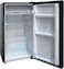 Nikai 140L Gross/90L Net, Single Door Refrigerator with Glass Finish, 2L Bottle Holder, Glass Shelves, Separate Chiller Compartment, Mini Fridge for Kitchen, Bedroom, Office &amp; Bar - NRF140G, Black