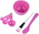 Generic DIY Facial Mask Mixing Bowl Set With Silicone Face Mask Bowl Applicator Spatula Brush Set Pink
