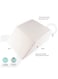 Moon Contour Leg Elevation Pillow Cotton, White, 60X45X20cm