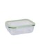 Royalford 2-Piece Glass Container Set Green/Clear 20.6X7X15.6Cm