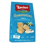 Buy Loacker Quadratini Napolitaner Bite Size Wafer Vanilla Cream Filling 125g in Saudi Arabia