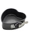 Generic Heart-Shaped Buckle Cake Baking Mould -Black/Silver 4Inch