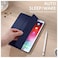 TRON New iPad 10.2 Inch Case 2021 9th Gen/ipad 8th Gen 2020 /ipad 7th Gen 2019 with Pencil Holder, Slim Stand Hard Back Shell Protective Smart Cover Case For iPad 10.2 / 10.5'' 2017 (Blue)