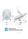 Moon Hopper Baby Bouncer Portable Soothing Seat With Vibration, 0-6 Months, Grey