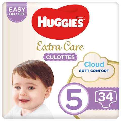 Huggies Extra Care Culottes Size 5  12-17 kg 34 Diaper Pants