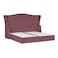 In House Taj Mahal Velvet Bed Frame - Queen - 200x140 cm - Dark Pink