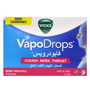 Vicks Vapodrops Berry Menthol Tablets 16 Pieces