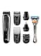 Braun - 8-In-1 Face And Head Trimming Kit Black/Silver