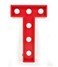 LED Marquee Letter Light Sign Wooden Red (T) 25cm