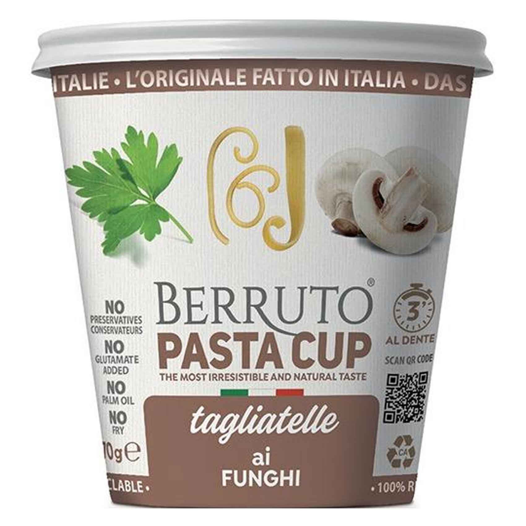 Buy Berruto Pasta Cup Tagliatelle Ai Funghi Online | Carrefour Lebanon