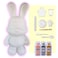 DIY MONEY SAVING COOL BUNNY (8.6 inch - 23 cm) ACRYLIC FLOW POUR PAINT SET COLORS: Light-Pink, Silver, Gold. Dubai Drip Arts and Crafts.