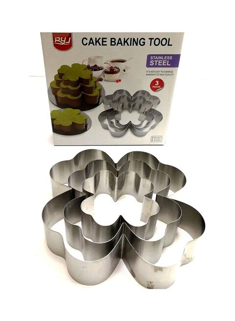 Generic 3-Piece Cake Baking Tools Silver