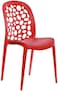 LANNY back hole design stackable chair A312 Injection processing Fixed leg plastic leisure chair outdoor/indoor outside/inside Patio/Garden chair Water/sun proof Dining chair for households, restaurants, cafeterias, events, and other-RED
