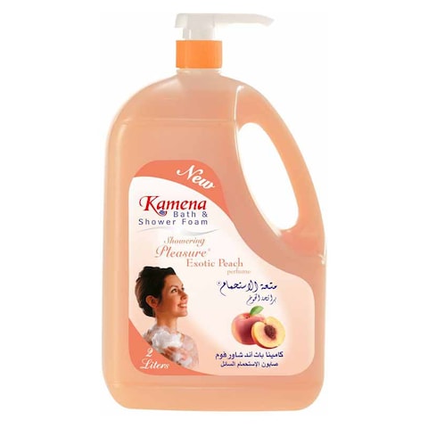 Buy Kamena Bath And Shower Foam Peach - 2 L in Egypt