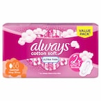 Buy Always Cotton Soft Ultra Thin Normal Sanitary Pads with wings 20 Pads  in Saudi Arabia