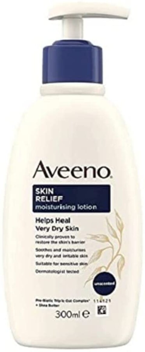 Aveeno Skin Relief Nourishing Lotion With Shea Butter 300ml, Color_473, (Pack Of 1)