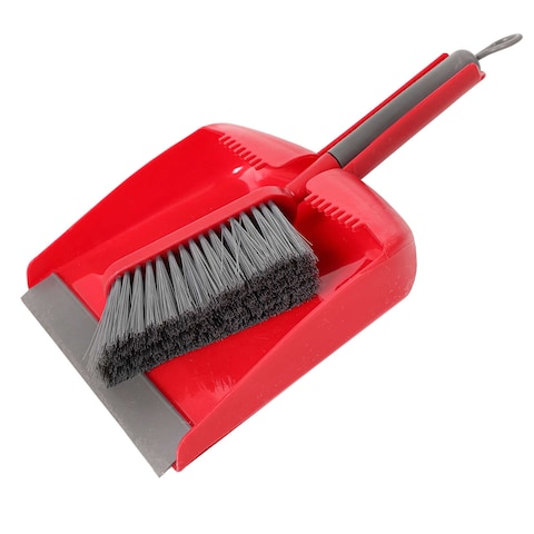 Home Pro Dustpan And Brush Red