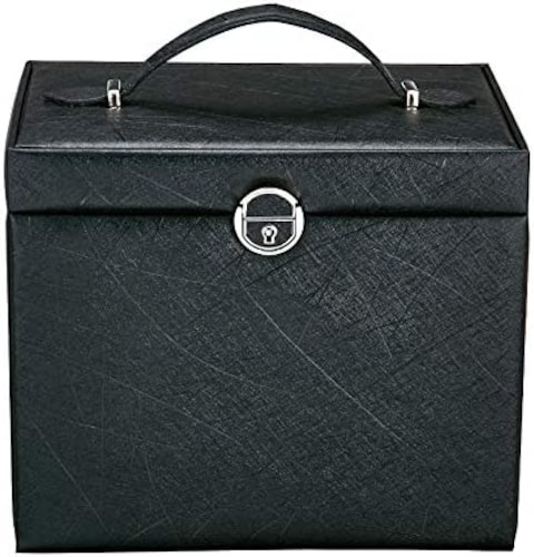 Aiwanto Portable Jewelry Box Jewelry Organizer Necklace Bracelet Ring Earrings Organizer (Black)