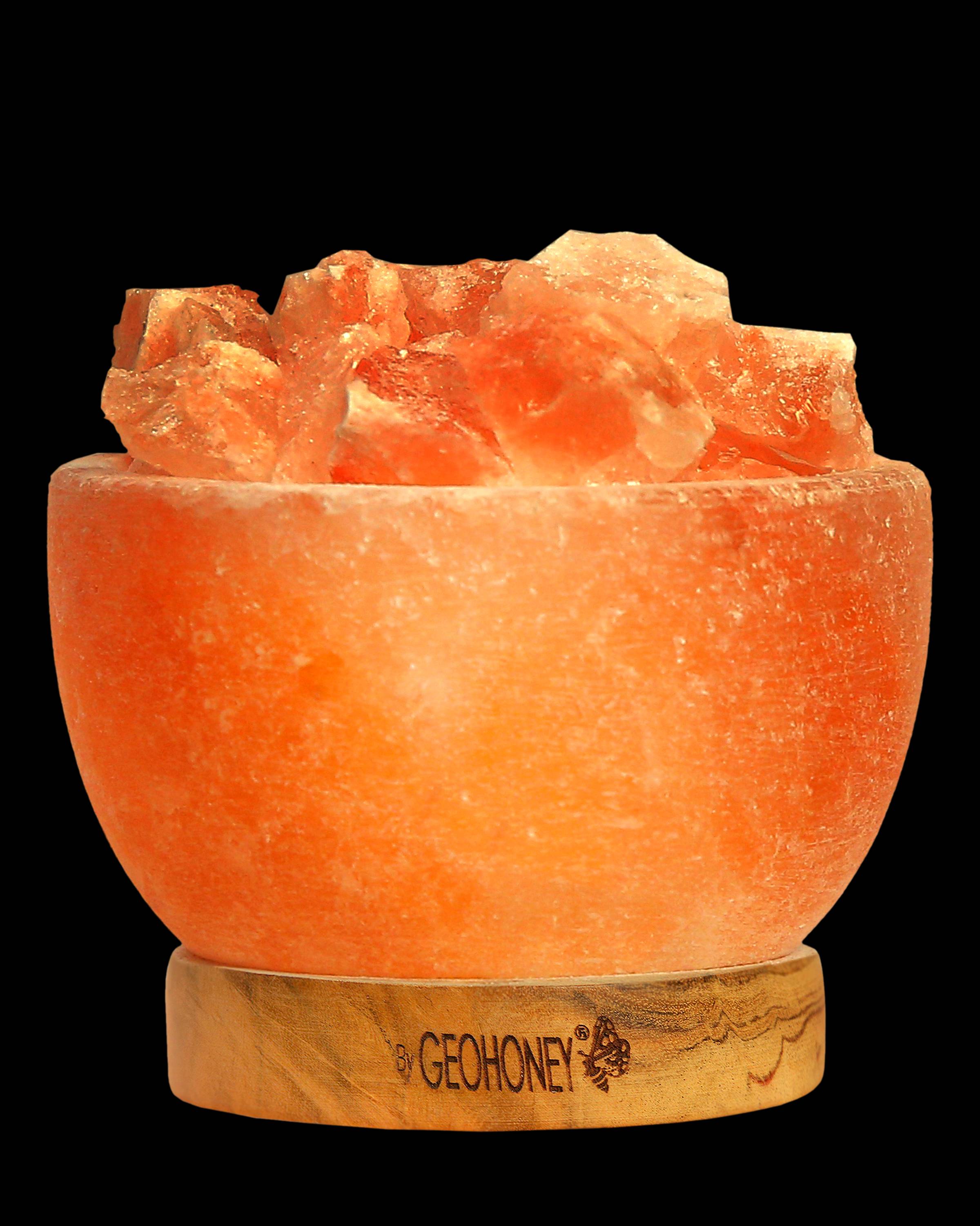 Geohoney Himalayan Salt Lamp With USB Mini - Fire Bowl