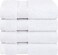 4-Piece 30x30 cm washcloths Luxury Hotel Quality 600 GSM 100% Genuine Combed Cotton, Super Soft &amp; Absorbent - White