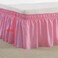 Deals For Less Luna Home 1 Pc King Sizes Elastic Bed Skirt Ruffles Solid Color Old Pink