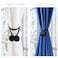 Aiwanto Curtain Holdbacks Tiebacks Magnetic Rope Drape Tie Backs Holders -2 Pairs (Black &amp; Gold)