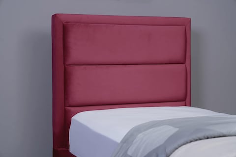 PAN Home Home Furnishings Trojan Headboard Velvet Pink L-120: H-125cm 120x125 Pink