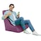 In House Harvey Velvet Bean Bag Chair - Small - Light Purple