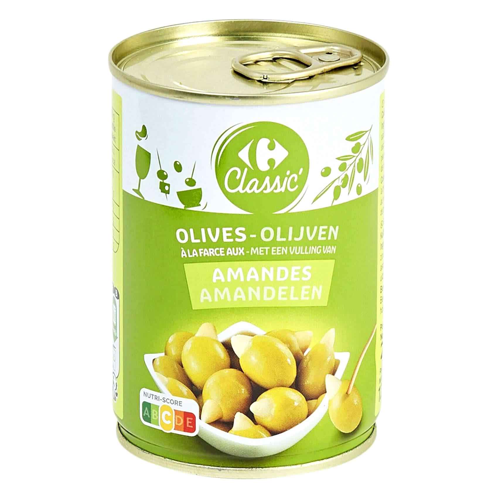 Carrefour Almond Stuffed Olives 120GR