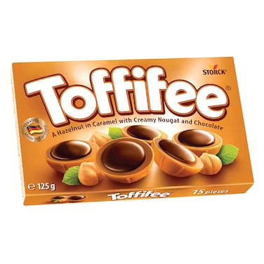 Storck Toffifee Hazelnut In Caramel With Creamy Nougat And Chocolate Toffee 125g