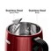 Feller Germany TS290 R 2200W Retro Style 1.7L 2-in-1 Stainless Steel Body Tea Maker+Kettle Red