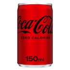 Buy Coca-Cola Zero Calories Carbonated Soft Drink Can 150ml in UAE