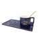ZK Elegant tea custom marble gold line, porcelain coffee cup with sandwich biscuit holder