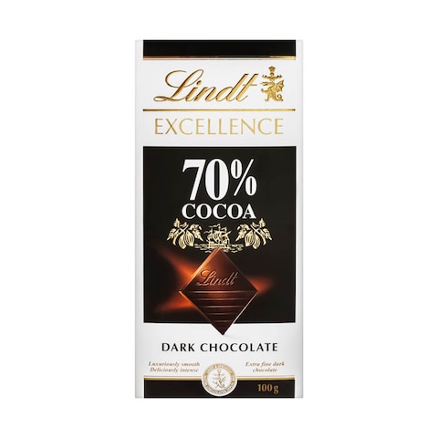 Lindt Excellence 70% Dark Chocolate - 100gm