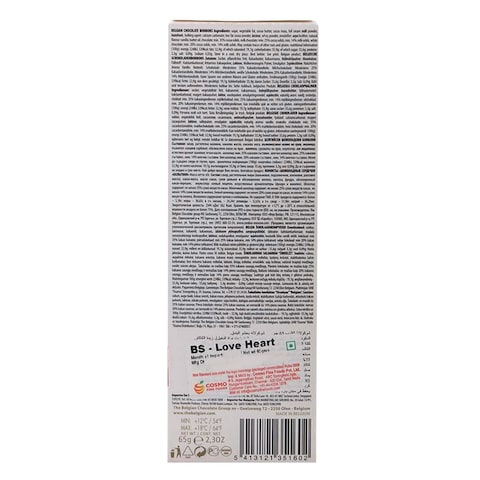 The Belgian Hearts Chocolate 65G