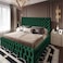 In House Valencia Velvet Bed Frame - Single - 200x120 cm - Dark Green