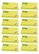 Fantastick 12-Piece Sticky Notes 3x5 Inch Size Neon Yellow