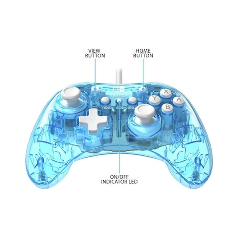 PDP Rock Candy Mini Wired Controller For Nintendo Switch Blu-Merang