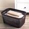 Plastic Forte Rattan Laundry Basket, 35L, White
