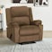 In House Velvet Rocking &amp; Rotating Recliner Chair - Light Brown - AB02