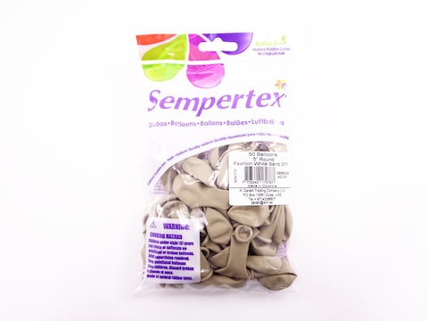 Sempertex 50 pcs, 5&quot; Round Balloons, Fashion white sand, Latex Balloons