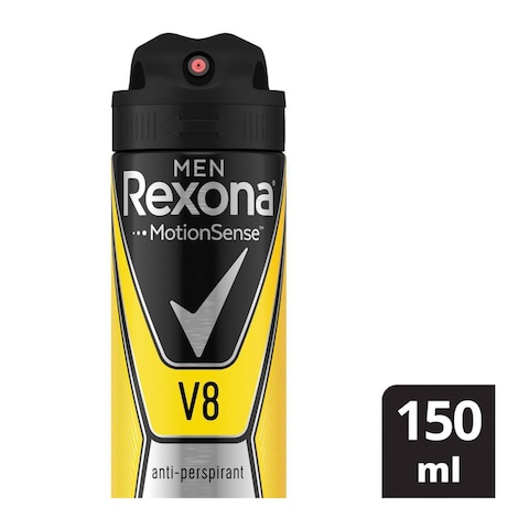 Buy Rexona Men Antiperspirant Deodorant Spray, 72 hour sweat  odor protection*, V8, with MotionSense technology, 150ml in Saudi Arabia