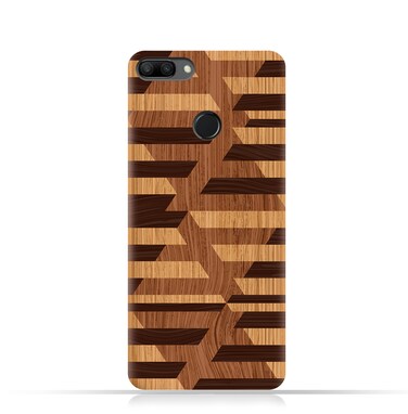 AMC Design Protective Case Cover for Honor 9N (9i) with Wooden Stripes Pattern